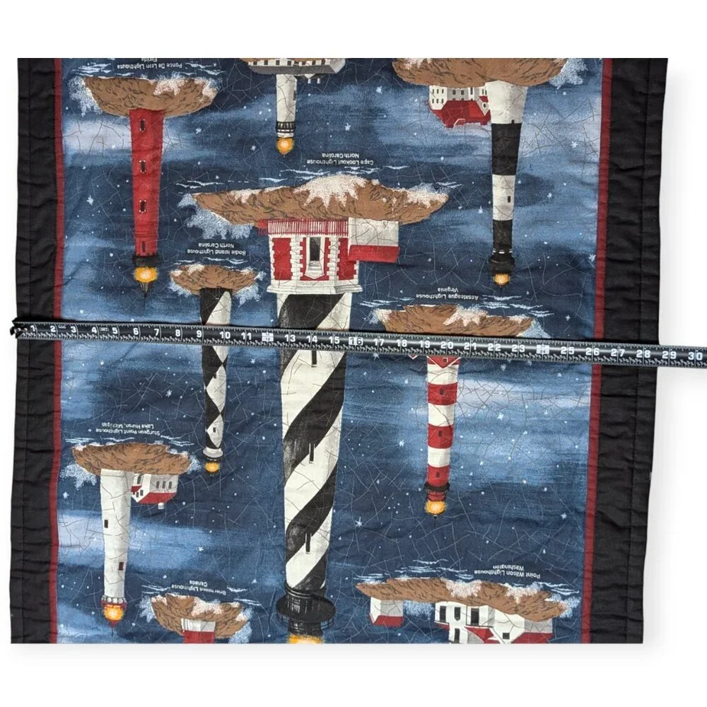 Handmade Lighthouses of the USA Quilted Wall Hanging Tapestry 28.5